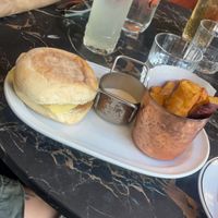 Sweetpotatofries and burger  at 26 Vegan Food Project in Lisbon