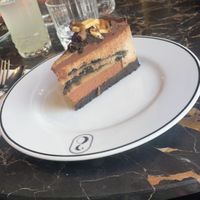 Surprise desert (banana-caramel-chocolate cream cake) - LOVED IT!!! Soo damn good!  at 26 Vegan Food Project in Lisbon