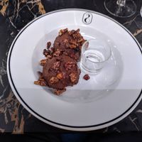 2 balls Mousse de chocolate, with some (for me not needed) orange liqueur at 26 Vegan Food Project in Lisbon