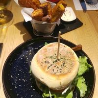 both special burger plus sweet potato fries  at 26 Vegan Food Project in Lisbon