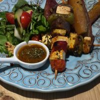 tofu skewers special of the day  at 26 Vegan Food Project in Lisbon