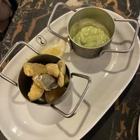 Fried mushrooms (‘fish’) starter  at 26 Vegan Food Project in Lisbon