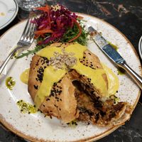 The vegetable and nuts and seeds pie at 26 Vegan Food Project in Lisbon