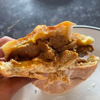 Seitan burger at 26 Vegan Food Project in Lisbon