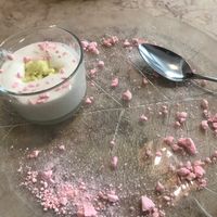 white chocolate mousse  at 26 Vegan Food Project in Lisbon