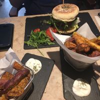 Beet burger at 26 Vegan Food Project in Lisbon