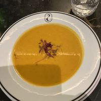 Carrot tomato and garlic soupp  at 26 Vegan Food Project in Lisbon