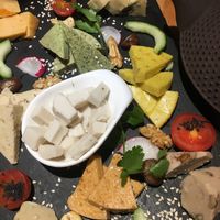 Cheese platter at 26 Vegan Food Project in Lisbon