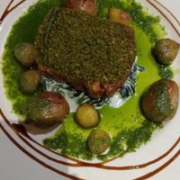 tofu com crosta de broa em espinafres com castanhas at 26 Vegan Food Project in Lisbon