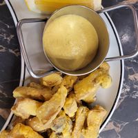 Choco frito (the tartar sauce is delicious) at 26 Vegan Food Project in Lisbon