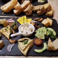 Cheese platter at 26 Vegan Food Project in Lisbon