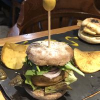 Street food appetizer at 26 Vegan Food Project in Lisbon