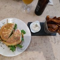 Hamburger and fries at 26 Vegan Food Project in Lisbon