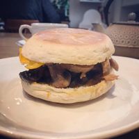 Mushroom and vegan cheese burger at 26 Vegan Food Project in Lisbon