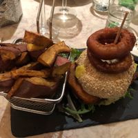 Crispy tofu burger at 26 Vegan Food Project in Lisbon