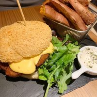 Seitan burguer at 26 Vegan Food Project in Lisbon
