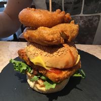 Crispy tofu burger at 26 Vegan Food Project in Lisbon