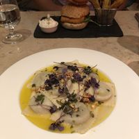 The ravioli and crispy tofu burger at 26 Vegan Food Project in Lisbon