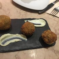 Pataniscas de bacalhau at 26 Vegan Food Project in Lisbon