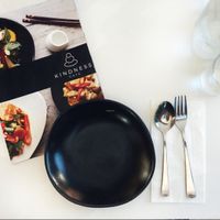 warmed serving plate  at Kindness Vegan in Darlinghurst