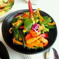 Basil stir fry with tofu at Kindness Vegan in Darlinghurst