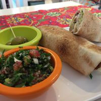 Falafel wrap platter, £6.00 at Rosie Chai in South West London