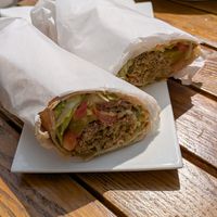 Falafel wrap 🌯 at Rosie Chai in South West London