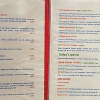 Menu - breakfast & lunch at Rosie Chai in South West London