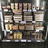 lots of food options, but mostly in plastic at Rawligion - Tottenham St in London