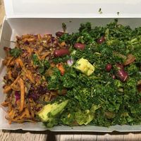 Salad box at Rawligion - Tottenham St in London