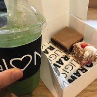 Strawberry cream cake is a must try! at Rawligion - Tottenham St in London