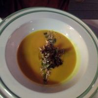 pumkin soup at Groot in Moscow