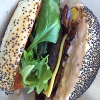 Facon cheeseburger at Big V - Borough Market in South East London