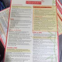 Large menu with tofu items at DFW - Ling & Louie's - TA in Grapevine