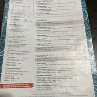 Menu as of Oct 2022  at DFW - Ling & Louie's - TA in Grapevine