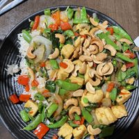 Cashew stir fry w tofu  at DFW - Ling & Louie's - TA in Grapevine