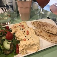 Hummus plate  at Flowers Kitchen in Luxembourg City