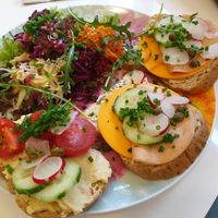 breakfast plate for 2 at Flowers Kitchen in Luxembourg City