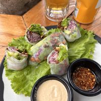 Summer Roll (we also had the Tempeh Spring Roll that is also tasty but the Sauce with the Summer Roll is better)  at The Cashew Tree in Pecatu