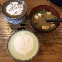Matcha, senjcha, and miso soup  at Behind the Museum Cafe in Portland