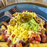 Chili chips, vegan version at Eat at The Stade in Hastings