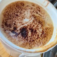 Tall cappuccino at Eat at The Stade in Hastings