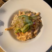 Coconut pasta at Kohvik Kroon in Parnu