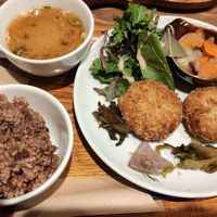 Chickpea croquette at Kissa Saeki in Hiroshima