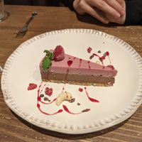 Raspberry cake at Kissa Saeki in Hiroshima