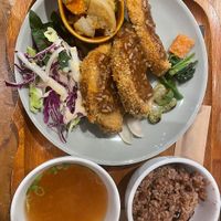 Lunch Set with Vegan Cutlets  at Kissa Saeki in Hiroshima