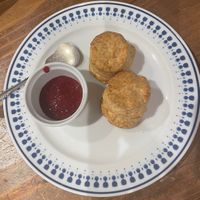 Vegan Scones with Rasperry Marmelade  at Kissa Saeki in Hiroshima