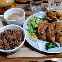 Fried wheat gluten cutlet at Kissa Saeki in Hiroshima