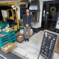 As I left the local produce guy was showing off all the stuff used inside at Kissa Saeki in Hiroshima