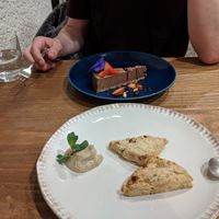 Chocolate cake and scone at Kissa Saeki in Hiroshima